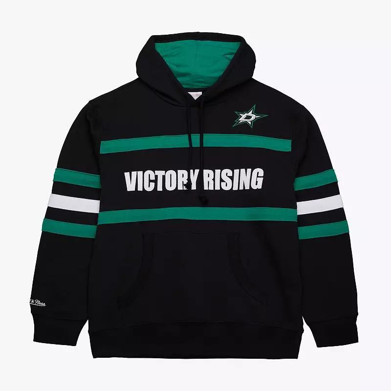 Mens Mitchell & Ness Black Dallas Stars Head Coach Slogan Pullover Hoodie Product Image