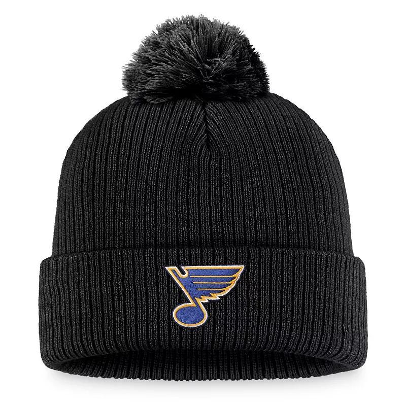 Mens Fanatics Branded Black Vegas Golden Knights Team Cuffed Knit Hat with Pom Product Image