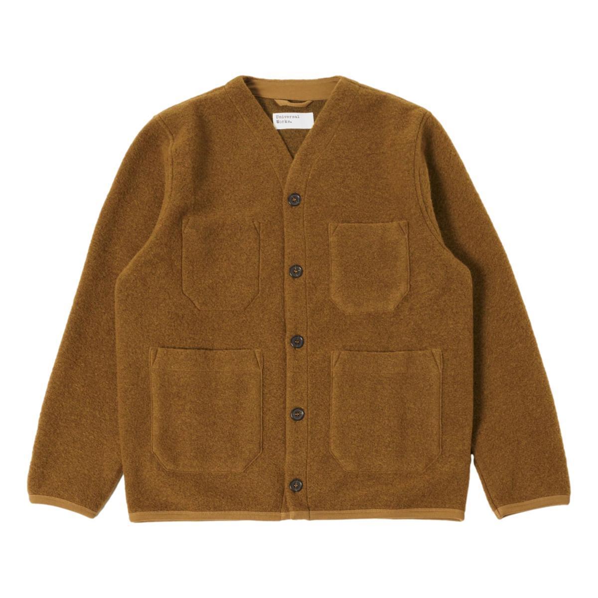 Cardigan Mustard Wool Fleece Product Image