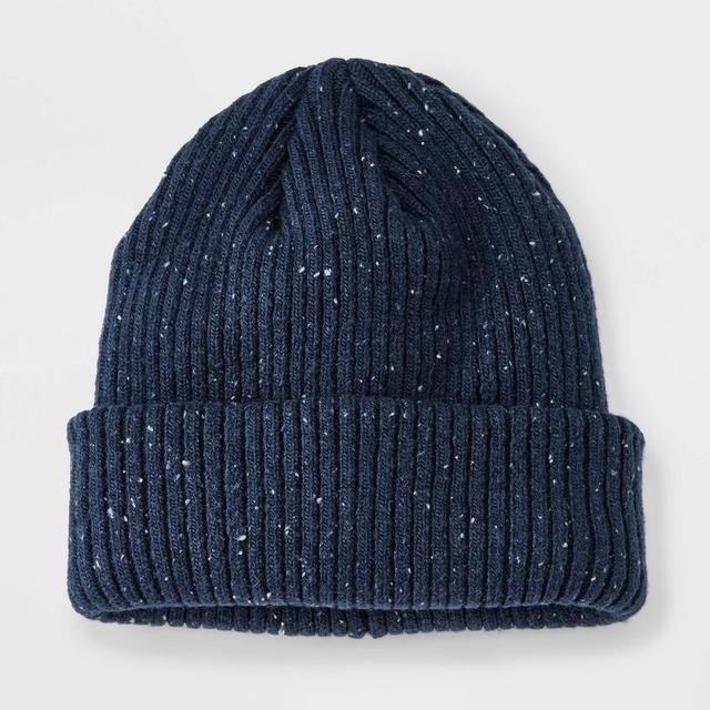 Mens Speckle Ribbed Beanie - Goodfellow & Co Product Image