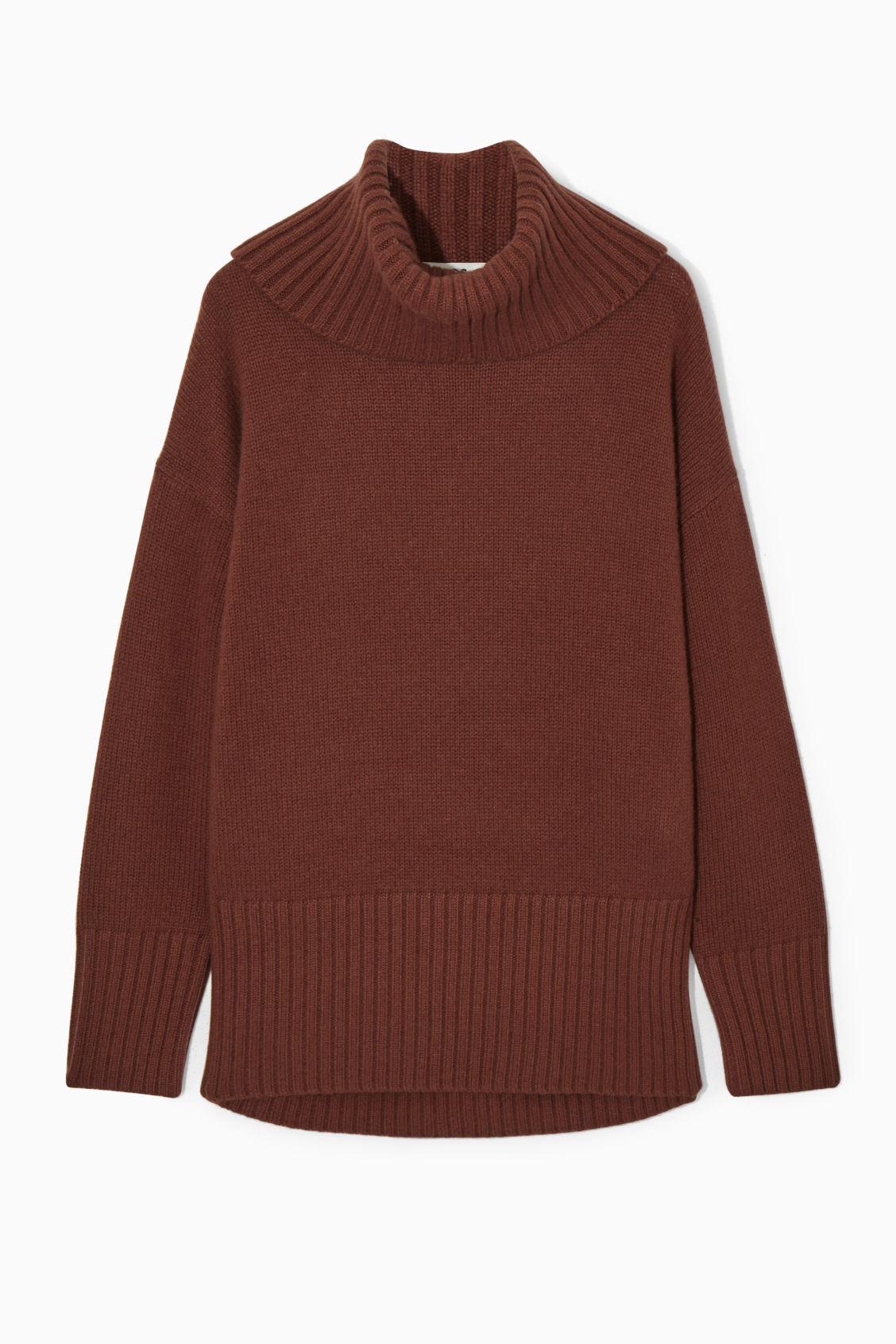 OVERSIZED PURE CASHMERE ROLL-NECK SWEATER product image