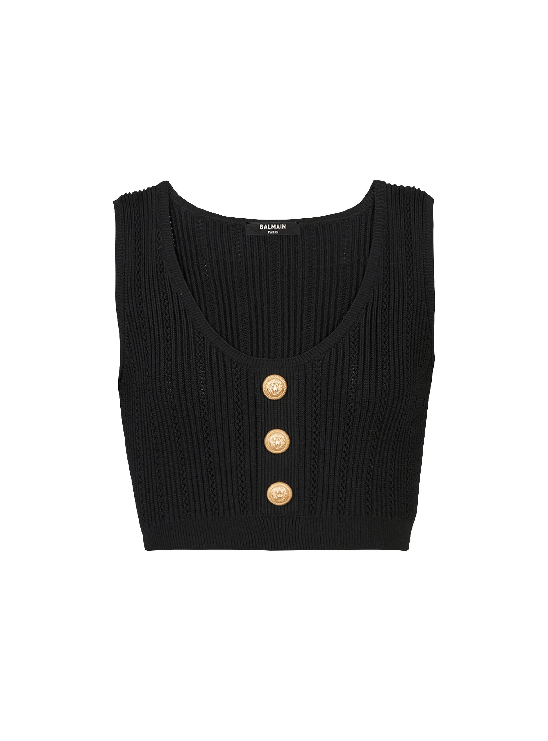 Eco-designed knit crop top Product Image