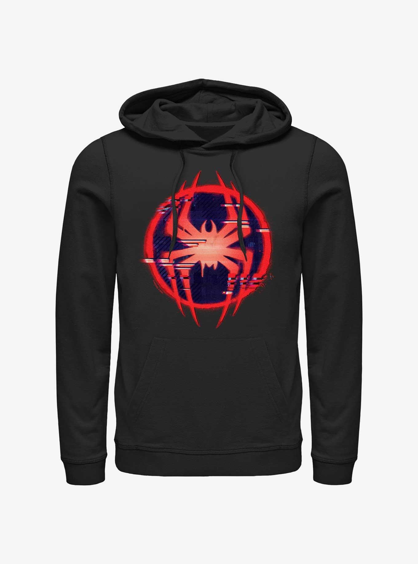 Marvel Spider-Man Glitch Spider Symbol Hoodie Product Image