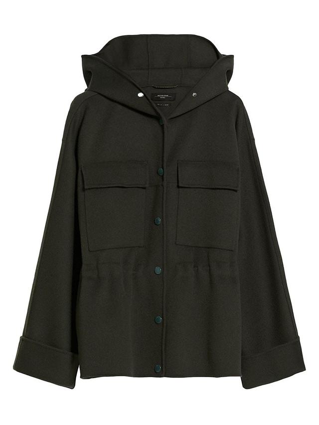 Womens Rango Wool-Blend Hooded Coat Product Image