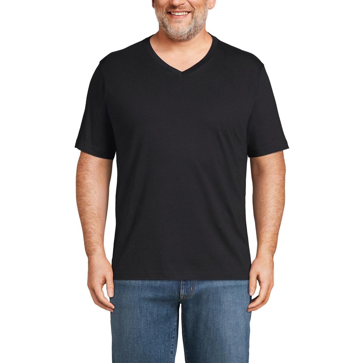 Lands End Big & Tall Super-t Short Sleeve V-Neck T-Shirt Product Image