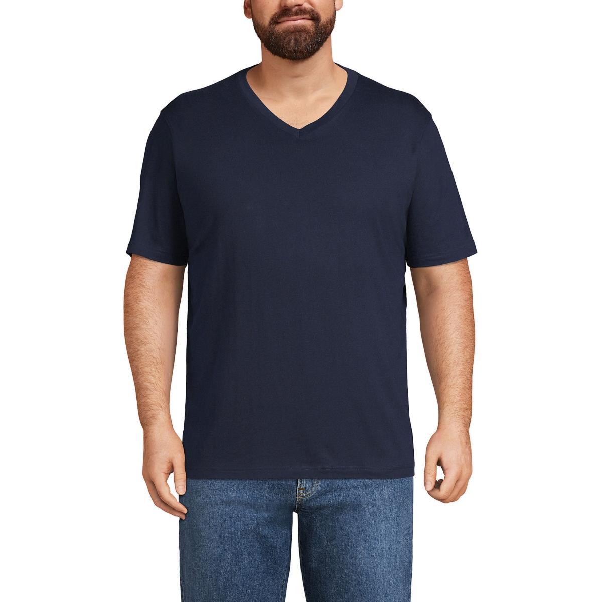 Lands End Big & Tall Super-t Short Sleeve V-Neck T-Shirt Product Image