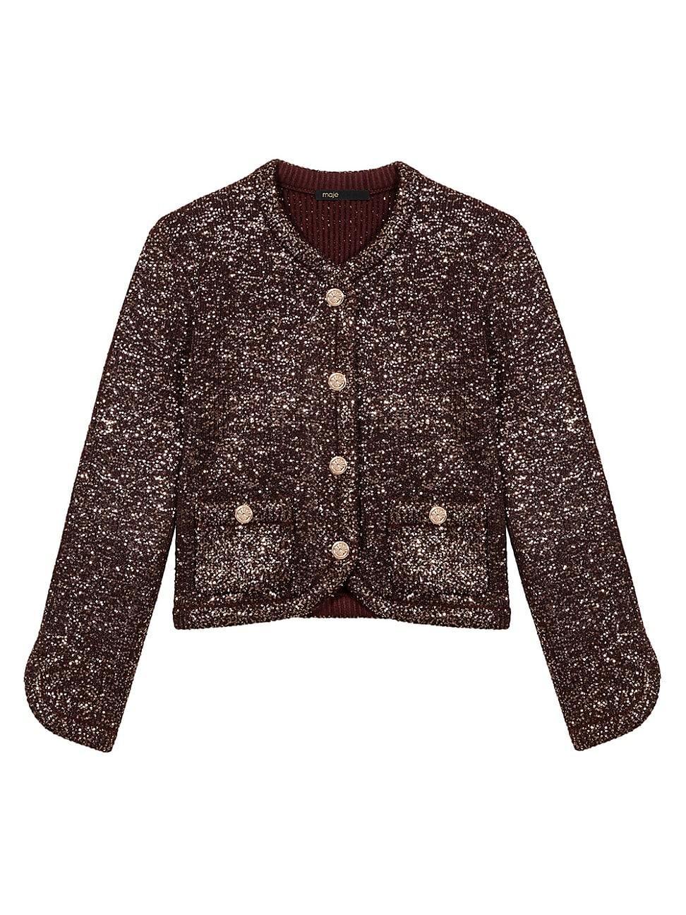 Womens Sequined Cardigan Product Image