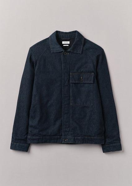 Cotton Hemp Denim Jacket | Indigo Product Image