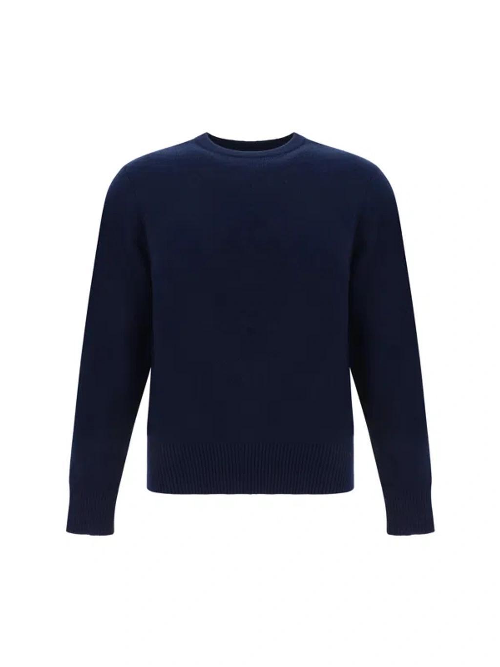 Wool Sweater Multicolored Sleeves In Blue Product Image