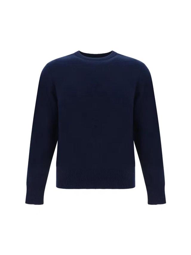 Wool Sweater Multicolored Sleeves In Blue Product Image