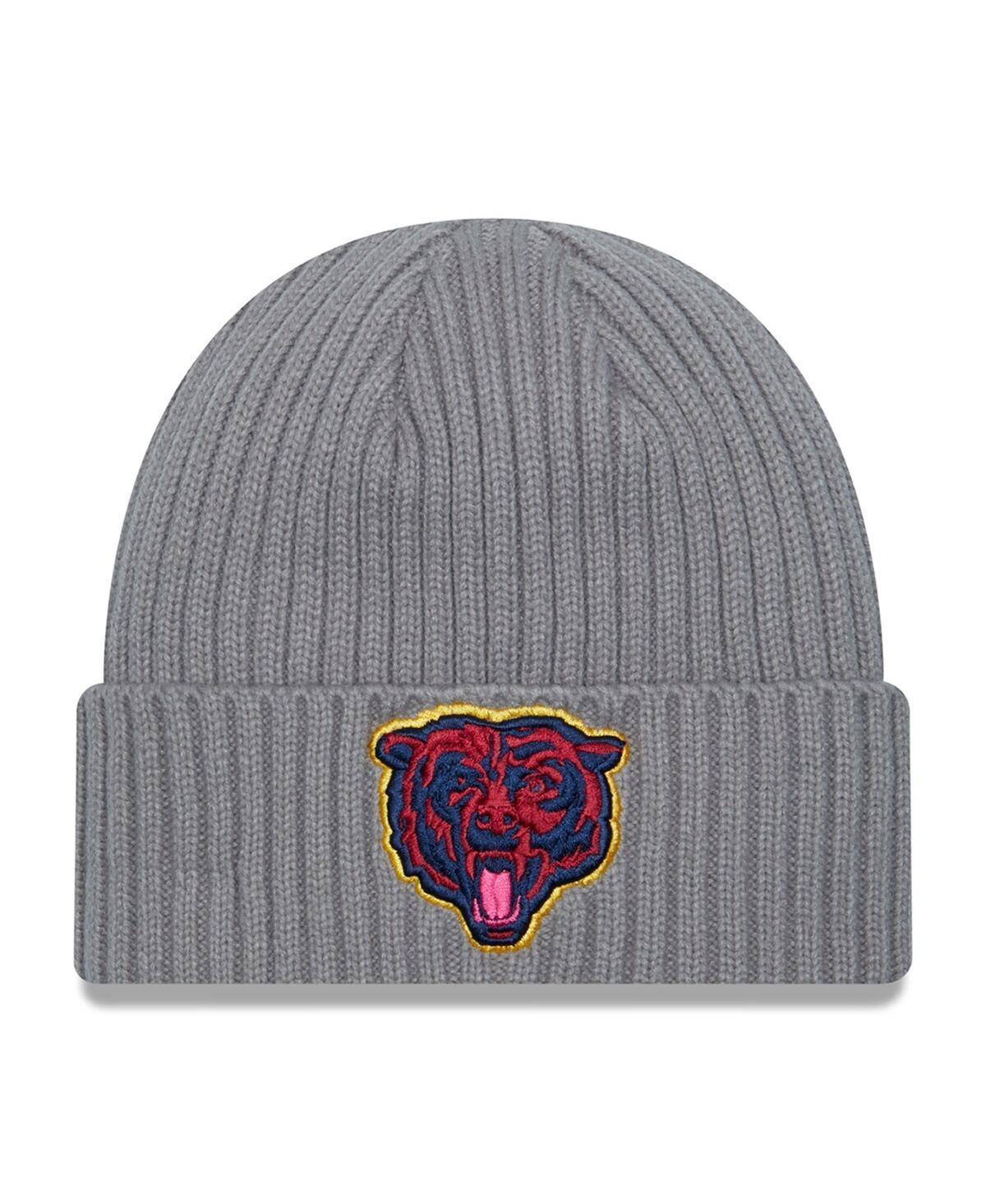 Mens New Era Gray Chicago Bears Color Pack Multi Cuffed Knit Hat Product Image