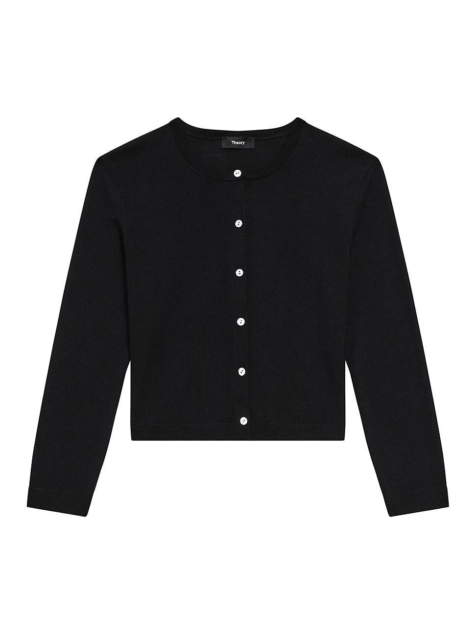 Womens Merino Wool Crop Cardigan Product Image