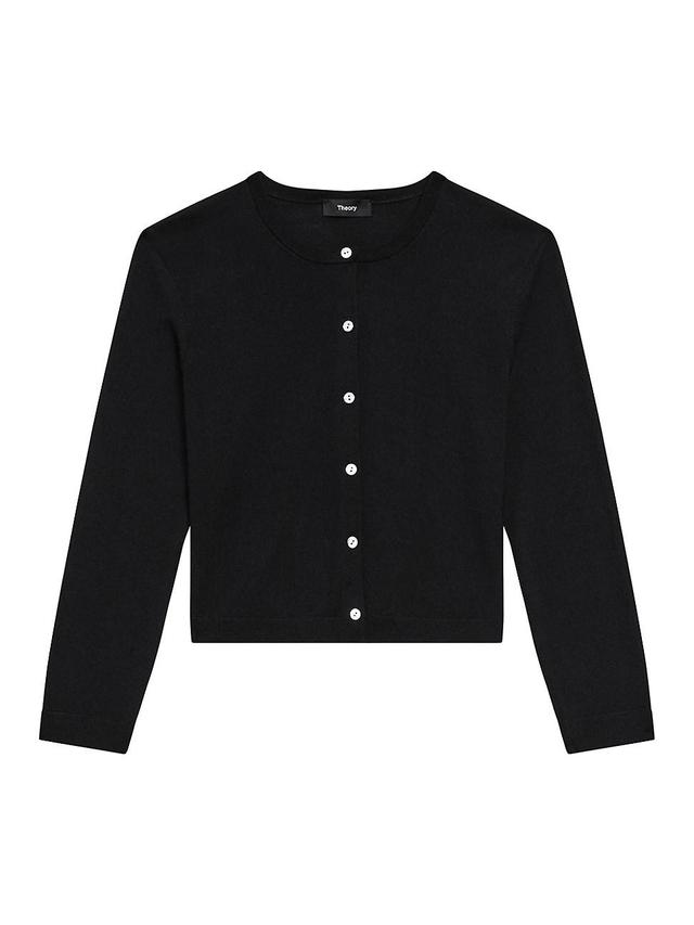 Womens Merino Wool Crop Cardigan Product Image