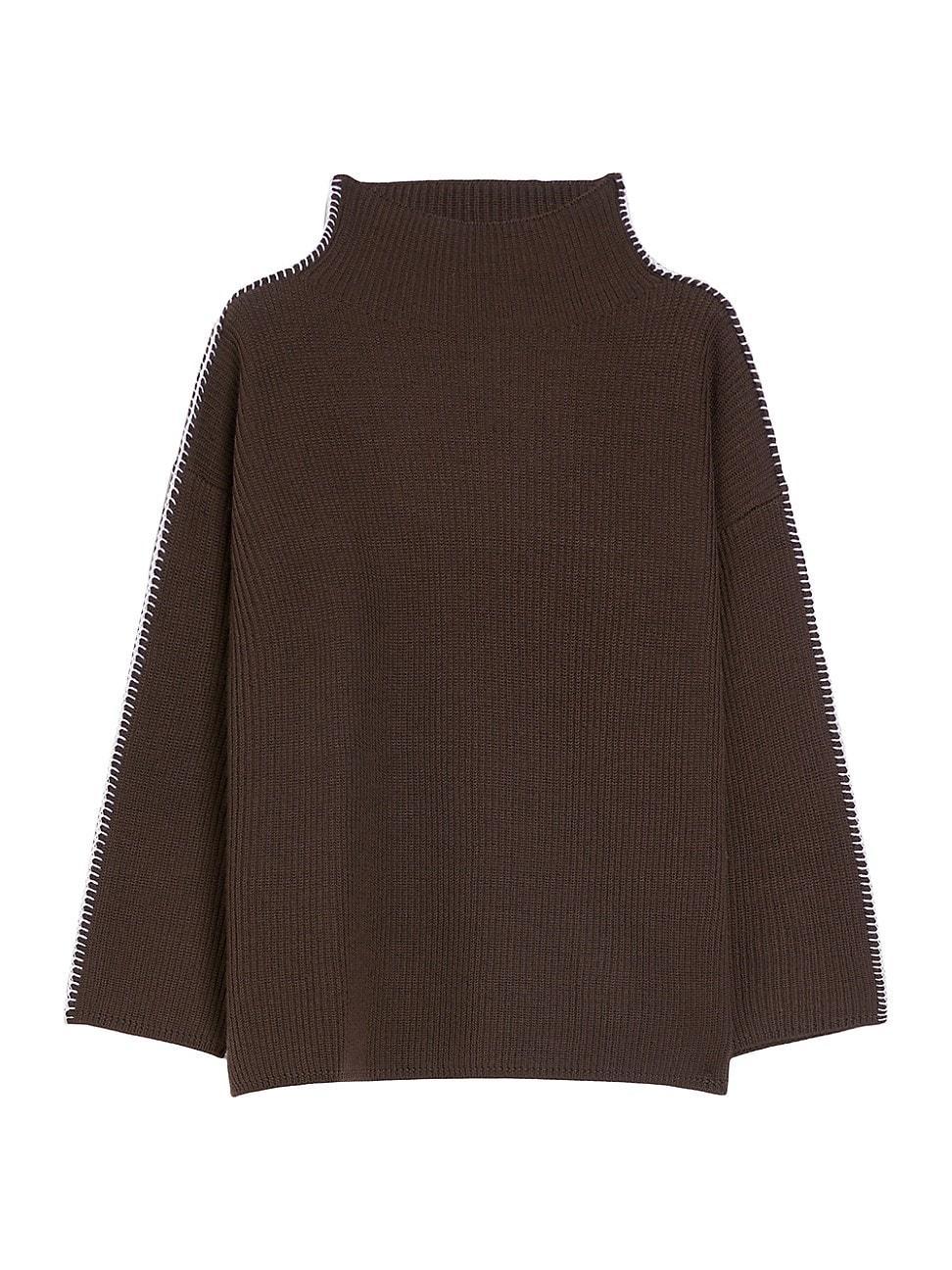 Womens Fanfara Wool Rib-Knit Sweater Product Image