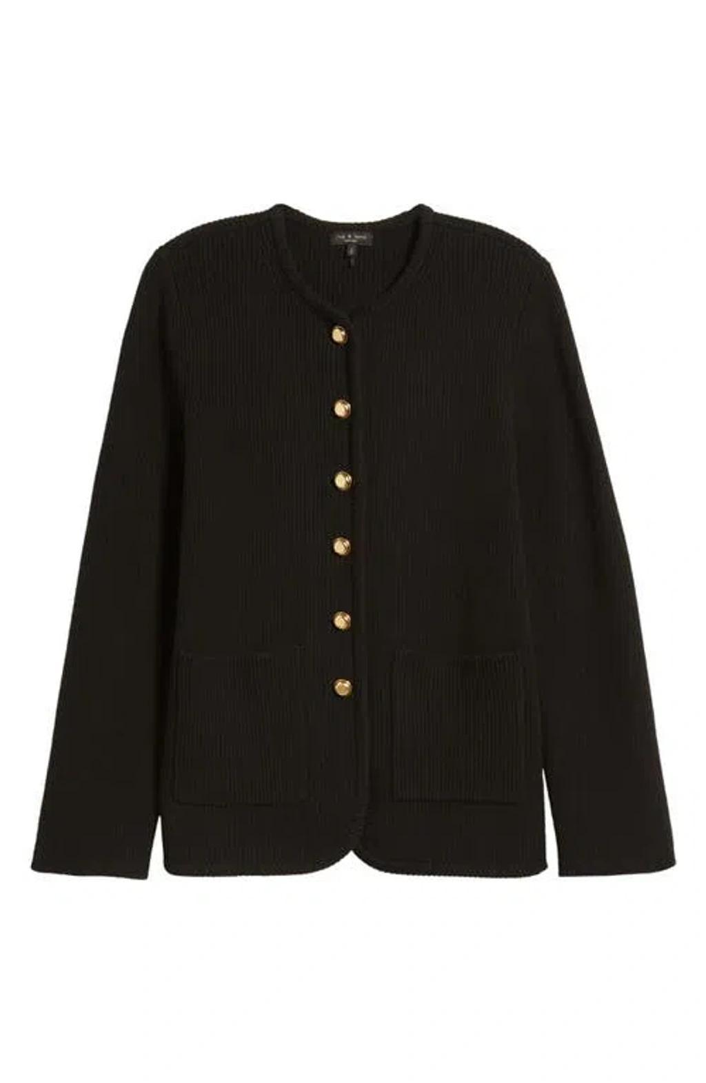 Black Nancy Wool Cardigan Product Image