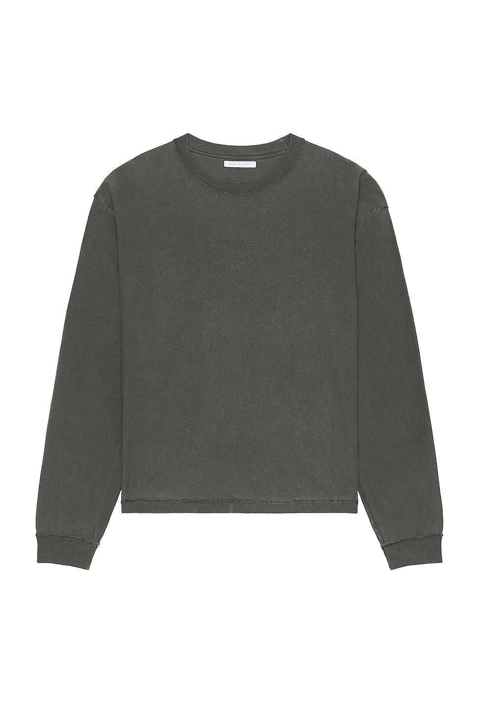 JOHN ELLIOTT Reversed Cropped Ls Tee in Black Product Image