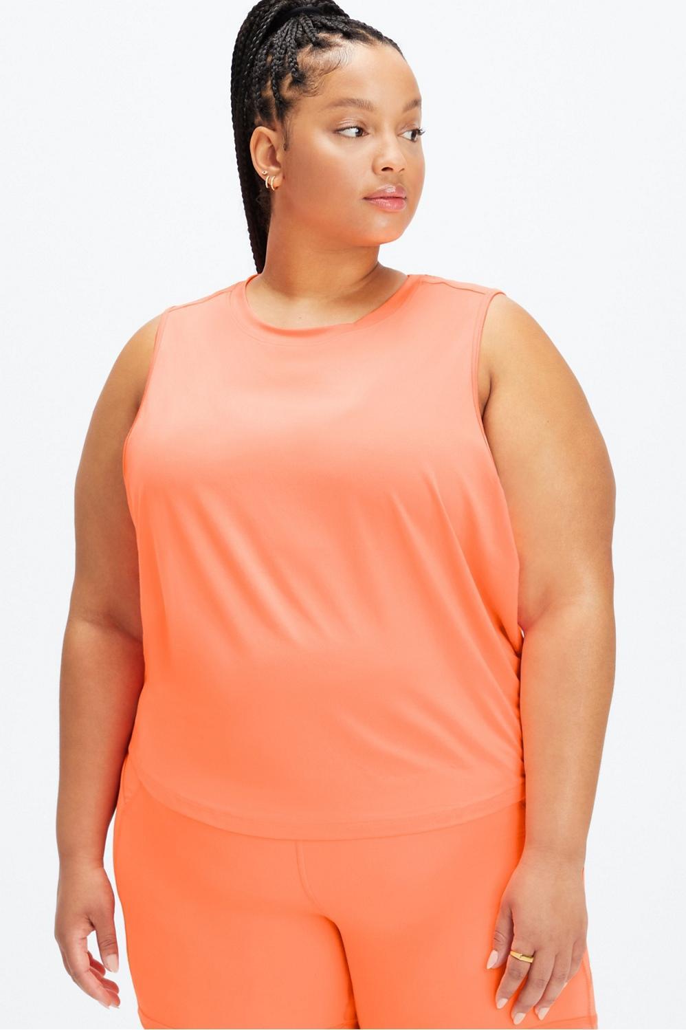 Fabletics Blake Muscle Tank Womens orange plus Size 4X Product Image