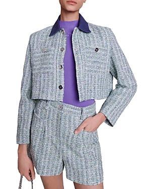 maje Voelia Tweed Crop Jacket Product Image