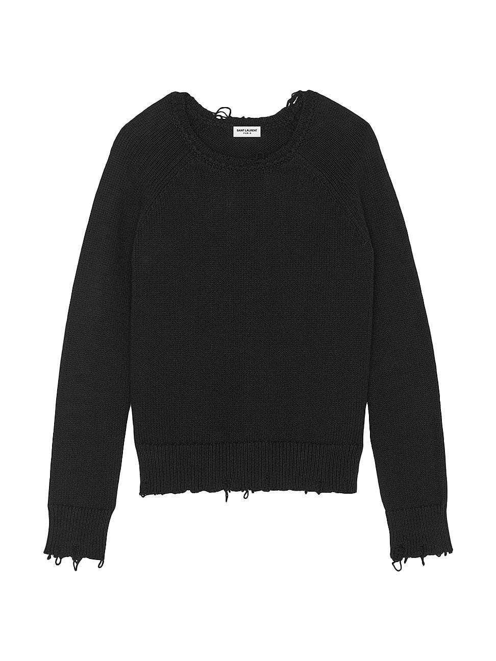 Mens Destroyed Knit Sweater Product Image