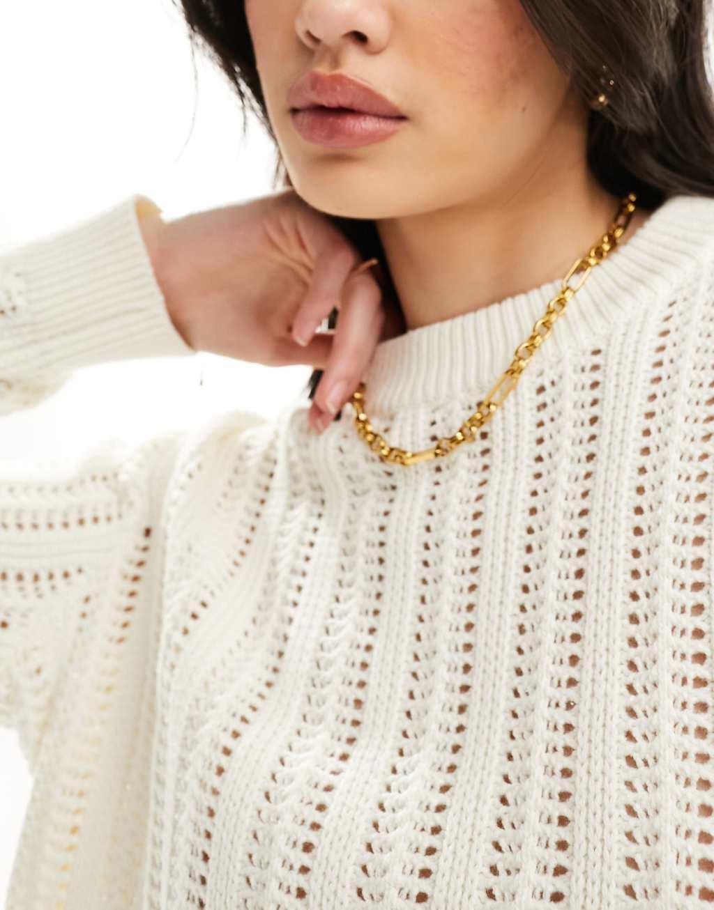 ASOS DESIGN crew neck crop sweater Product Image