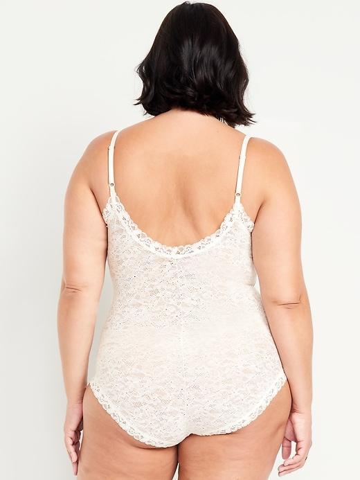 V-Neck Lace Bodysuit Product Image