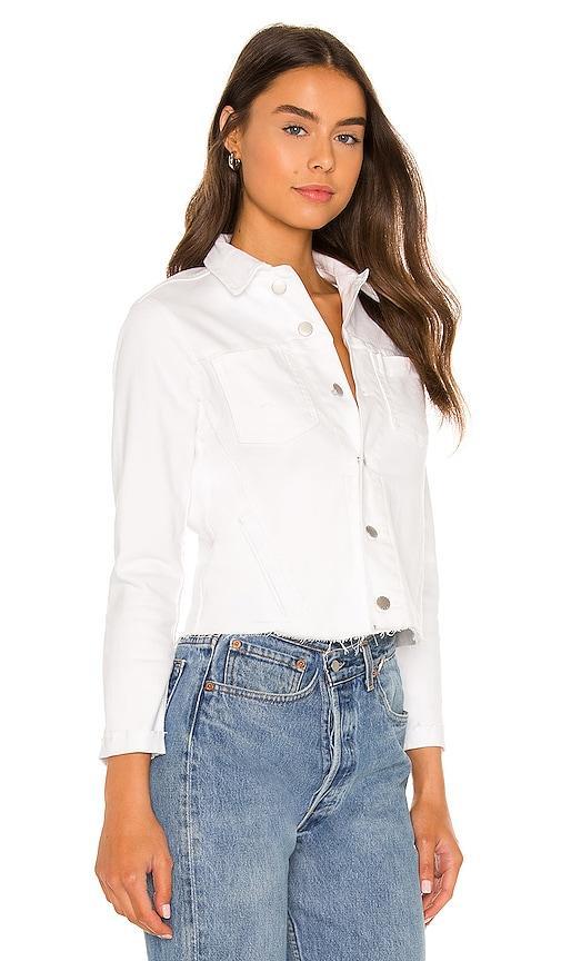 L'AGENCE Janelle Slim Jacket in White. Product Image