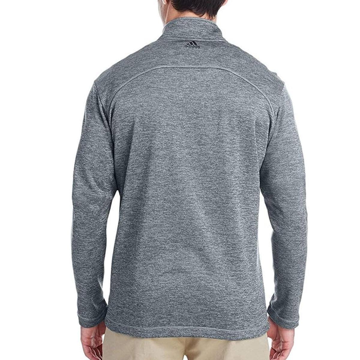 adidas Men's Brushed Terry Heathered Quarter-Zip Pullover Product Image