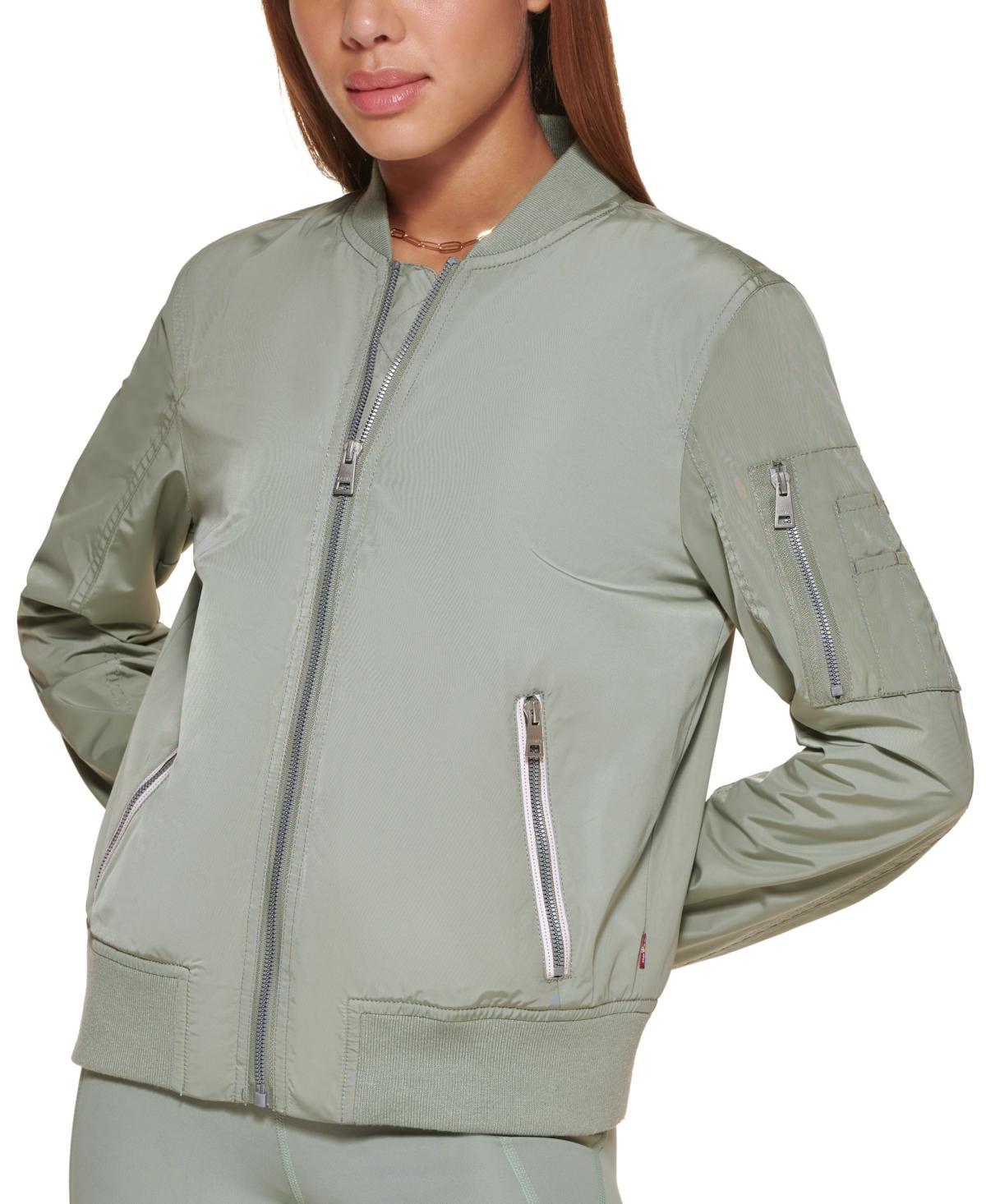 Levis Womens Lightweight Zip-Detail Bomber Jacket Product Image