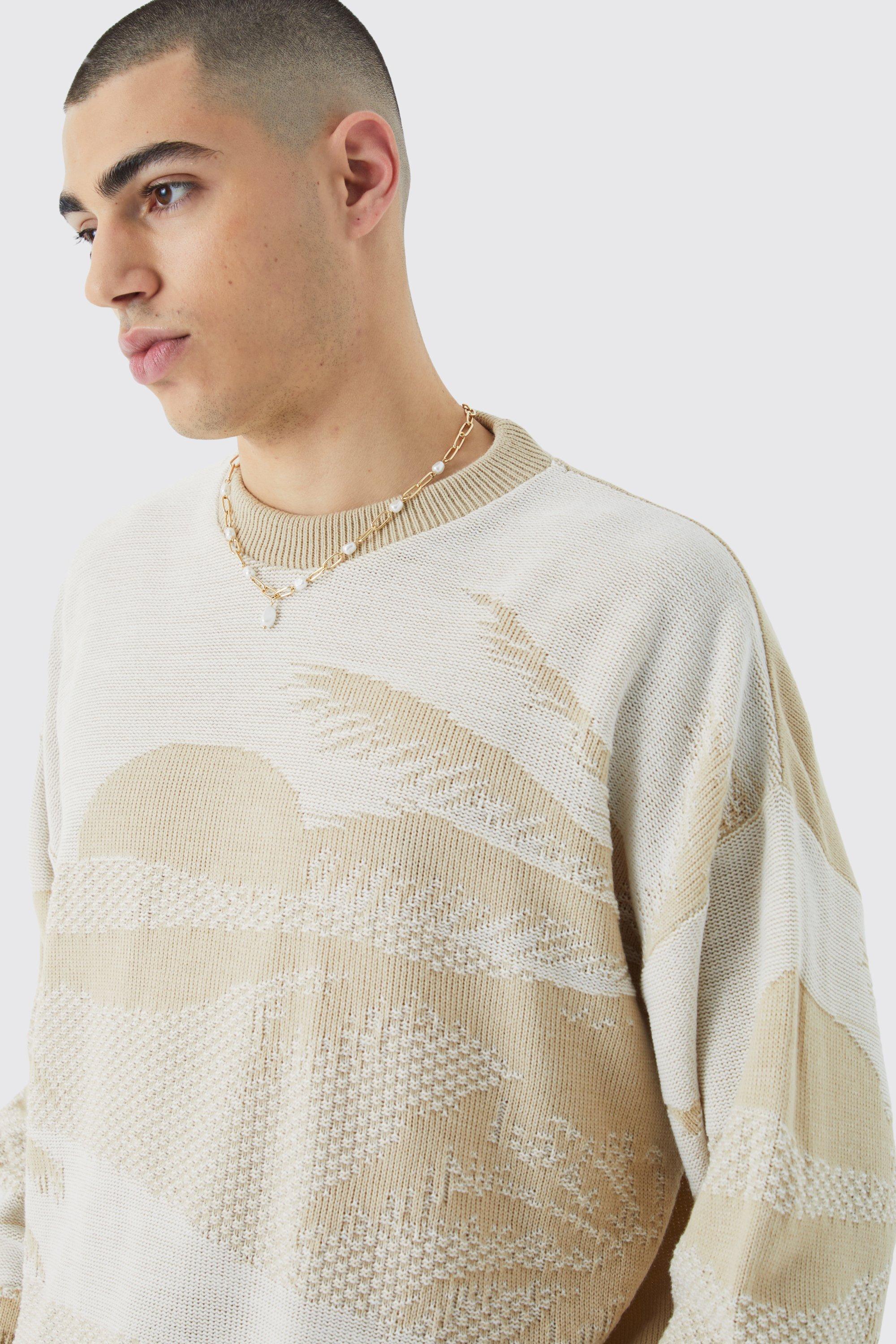 Oversized Boxy Drop Shoulder Graphic Jumper | boohooMAN USA Product Image