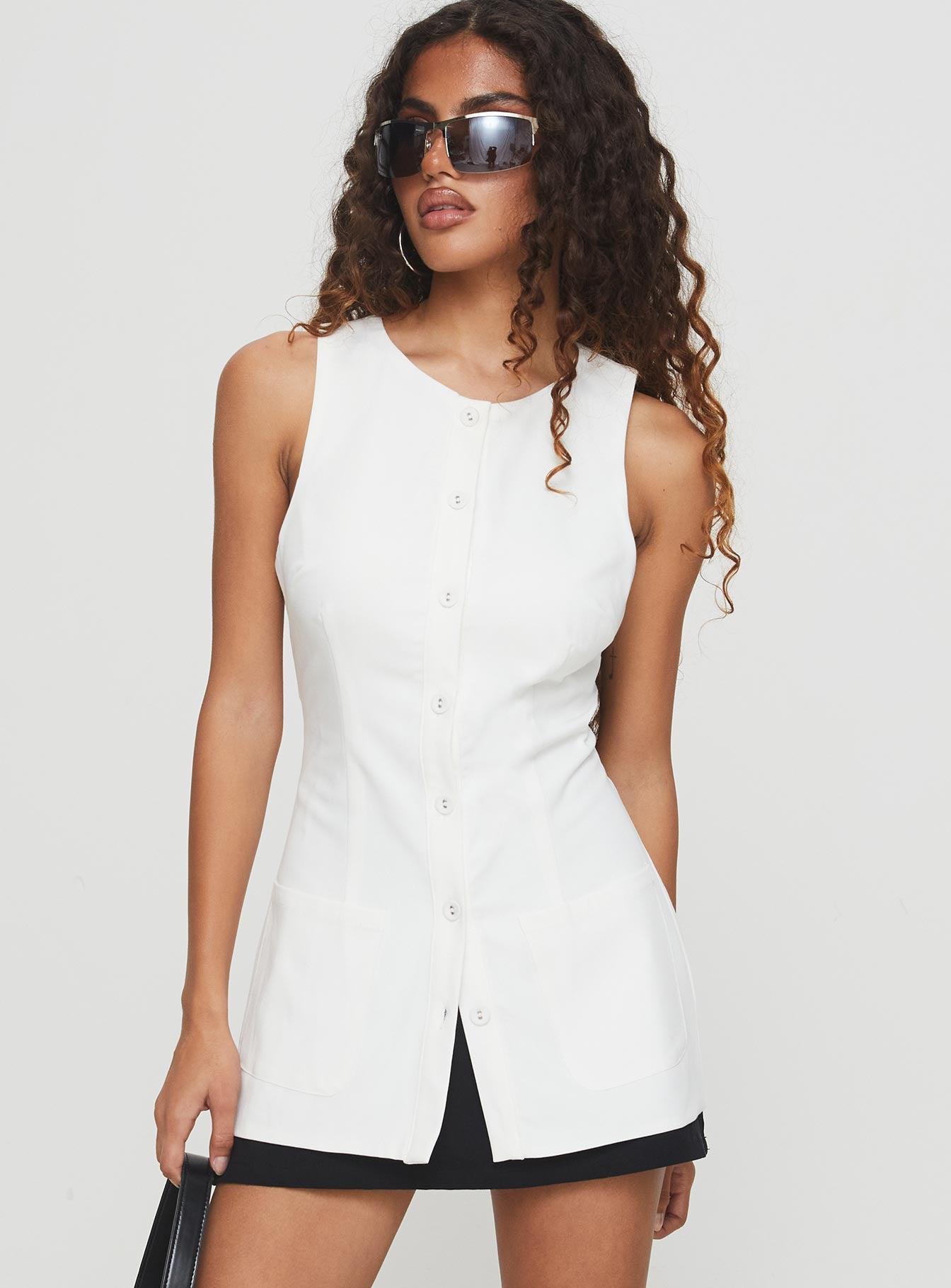 Mystick Vest Top White Product Image