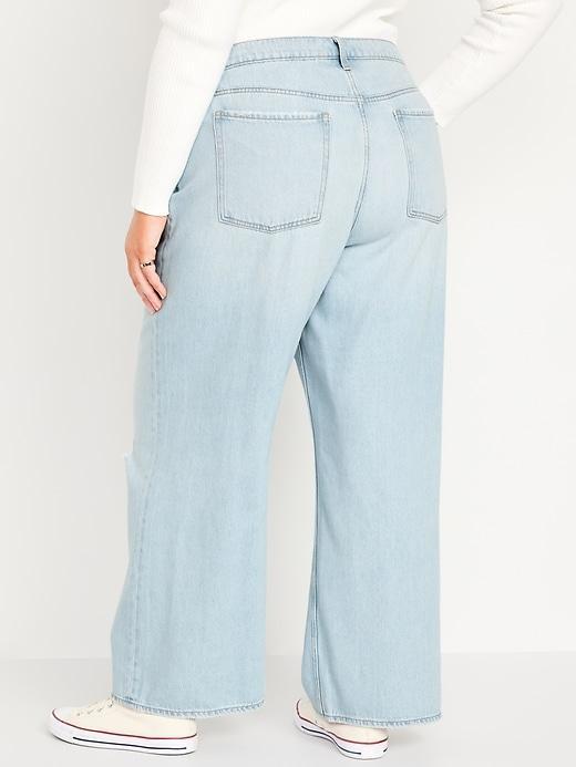 Mid-Rise Baggy Wide-Leg Jeans Product Image