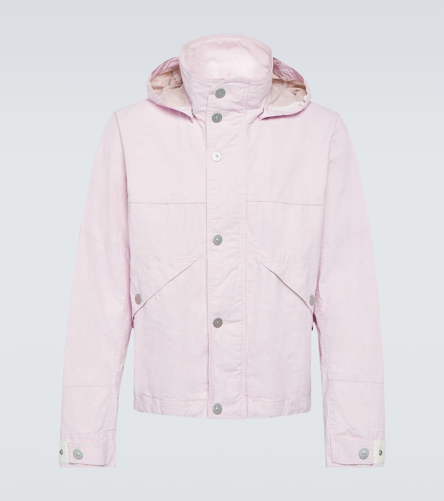 STONE ISLAND Marina Linen Canvas Jacket In Rose Product Image