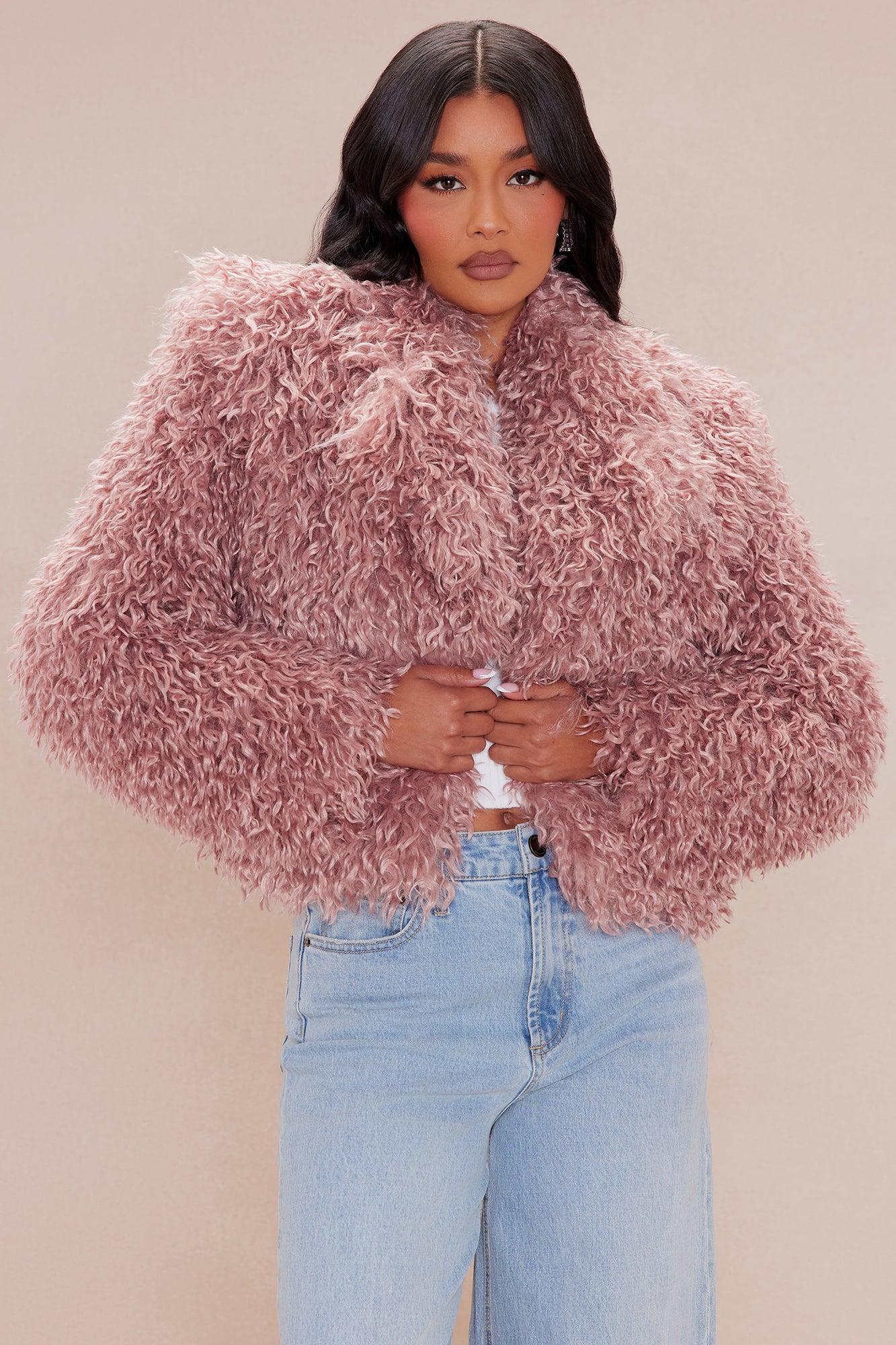 Tahoe Faux Fur Jacket - Mauve Product Image