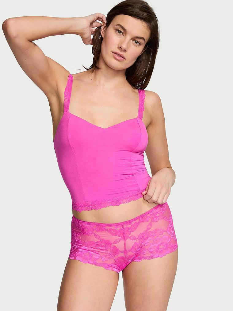 Modal & Lace Cropped Cami Set Product Image