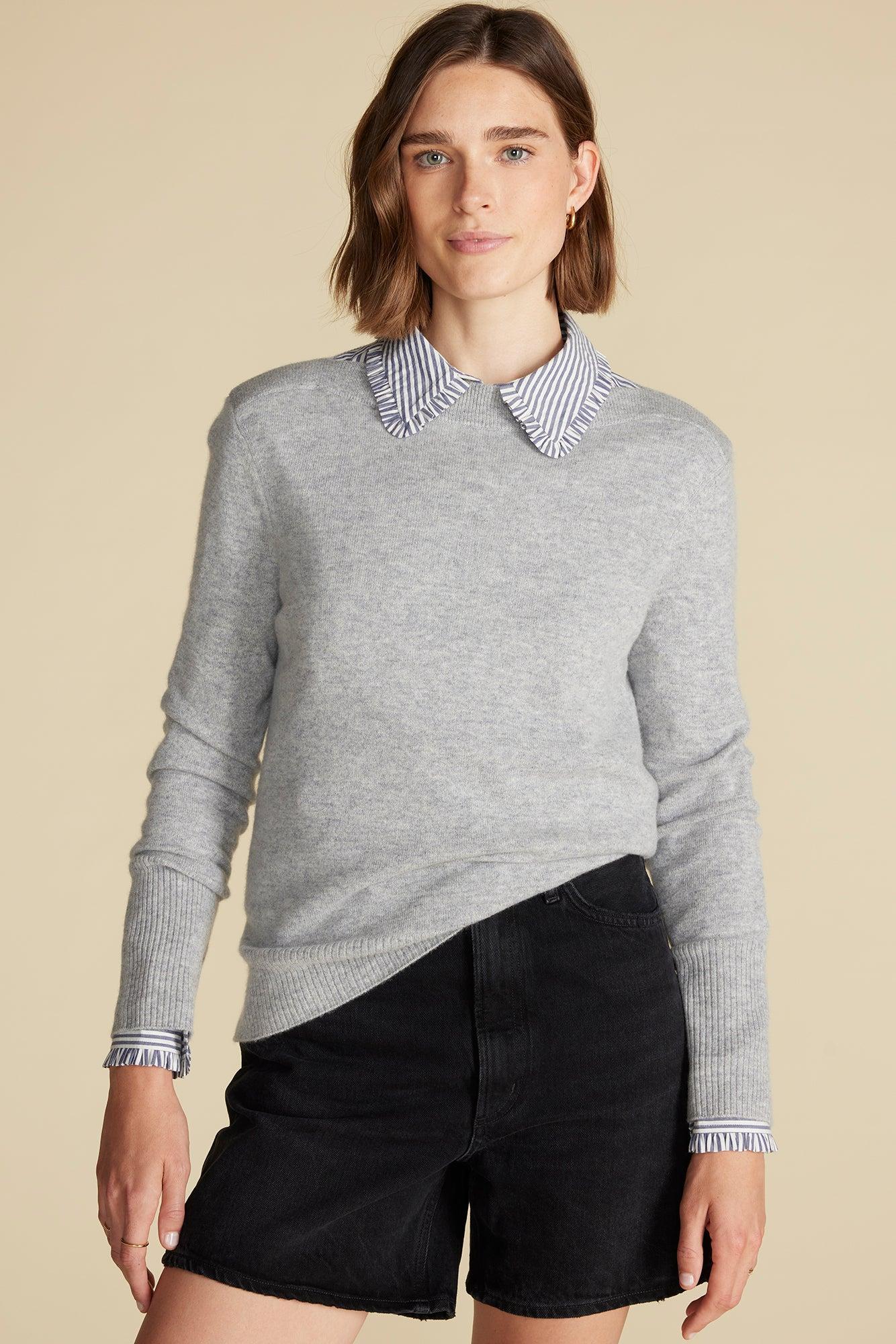 Nadia Cashmere Sweater - Heather Grey product image