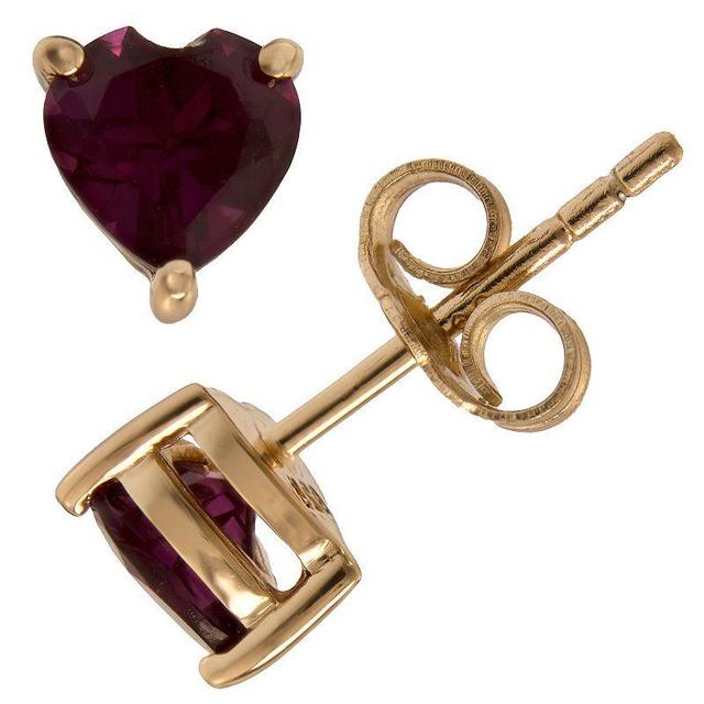 Gemistry 14k Gold Rhodolite Stud Earrings, Womens Product Image