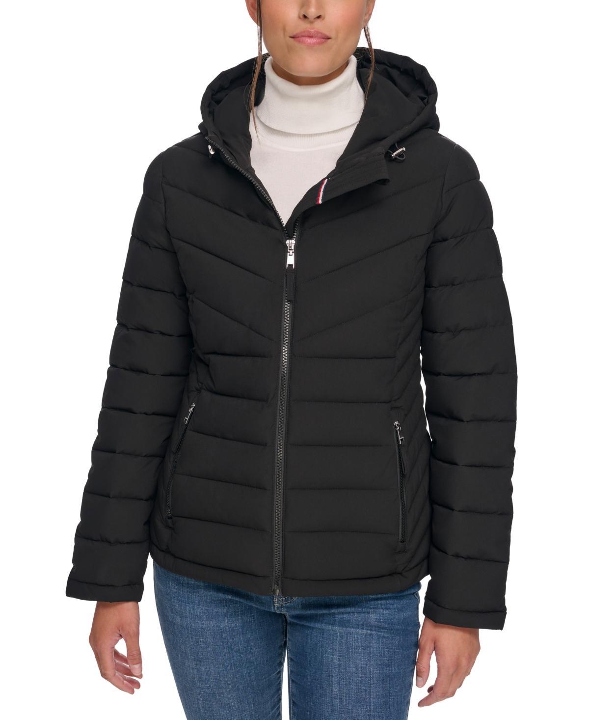 Tommy Hilfiger Womens Hooded Packable Puffer Coat Product Image