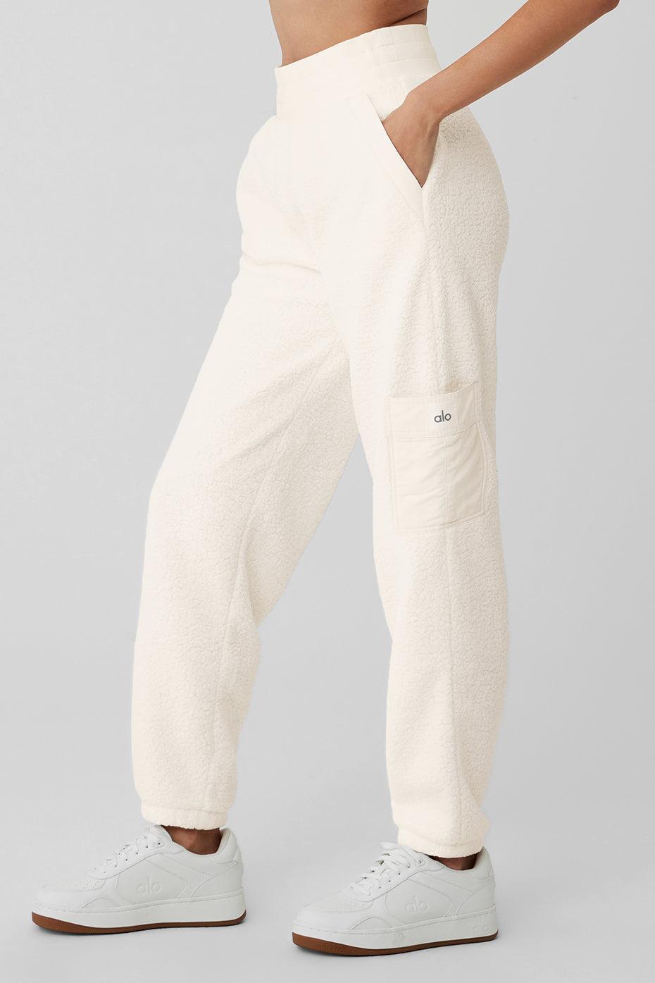 Micro Sherpa High-Waist Solstice Sweatpant - Ivory Female Product Image