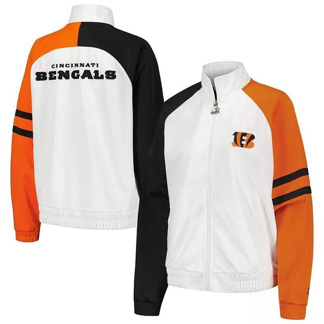 Womens Starter Cincinnati Bengals Curve Ball Raglan Full-Zip Track Jacket Product Image