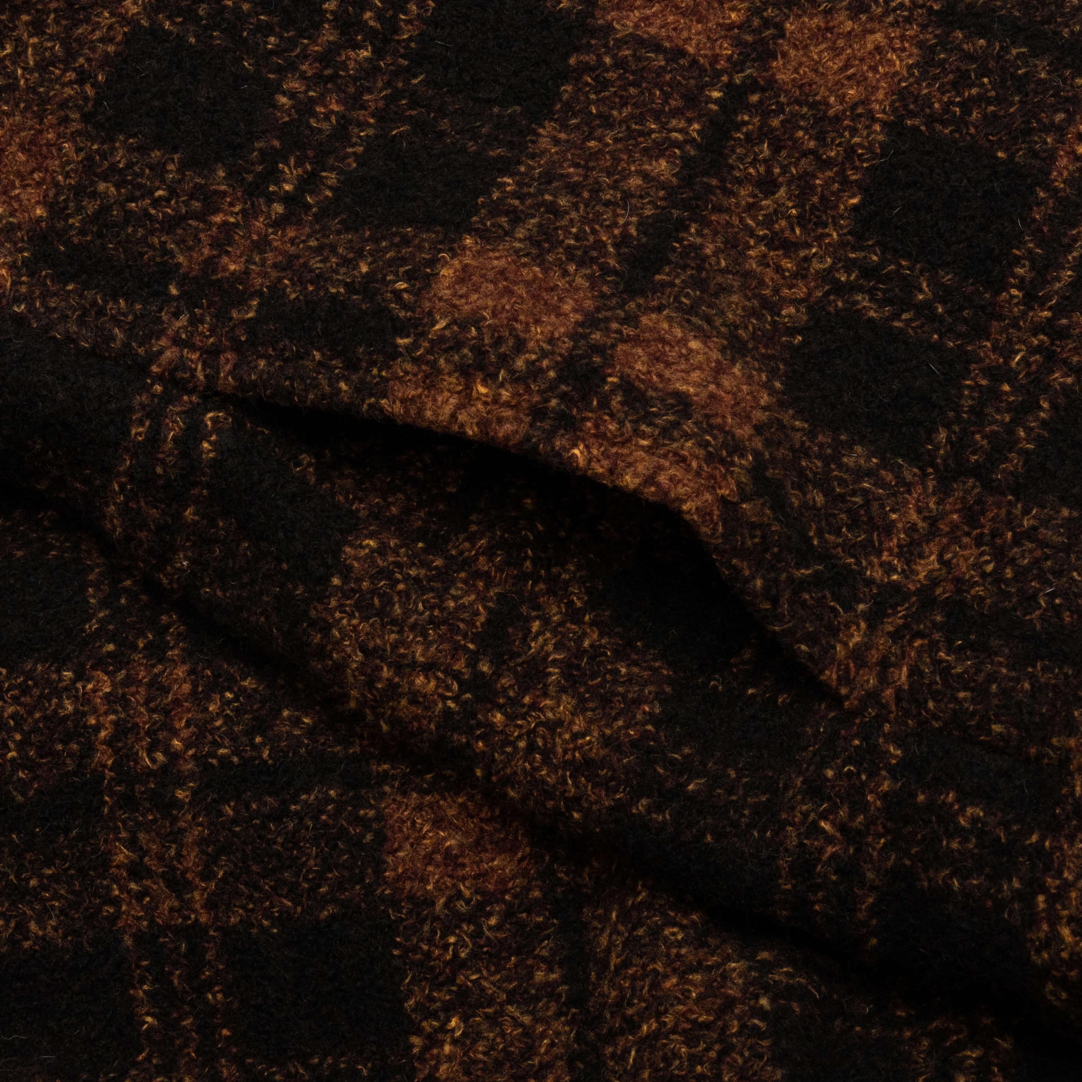 Plaid Padded Shirt - Saffron Male Product Image