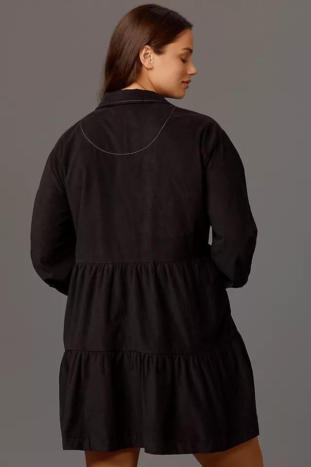 The Bettina Tiered Shirt Dress by Maeve: Mini Corduroy Edition Product Image