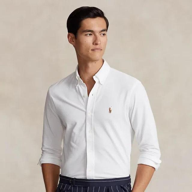 POLO RALPH LAUREN Men's Purepress Cotton Oxford Shirt In White Product Image