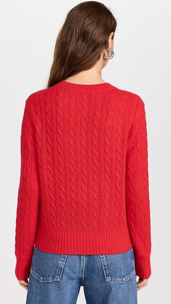 White + Warren Cashmere Featherweight Cable Crew Sweater | Shopbop Product Image