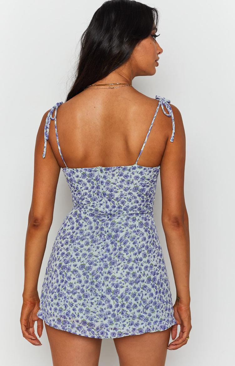 Penny Lane Dress Blue Floral Product Image