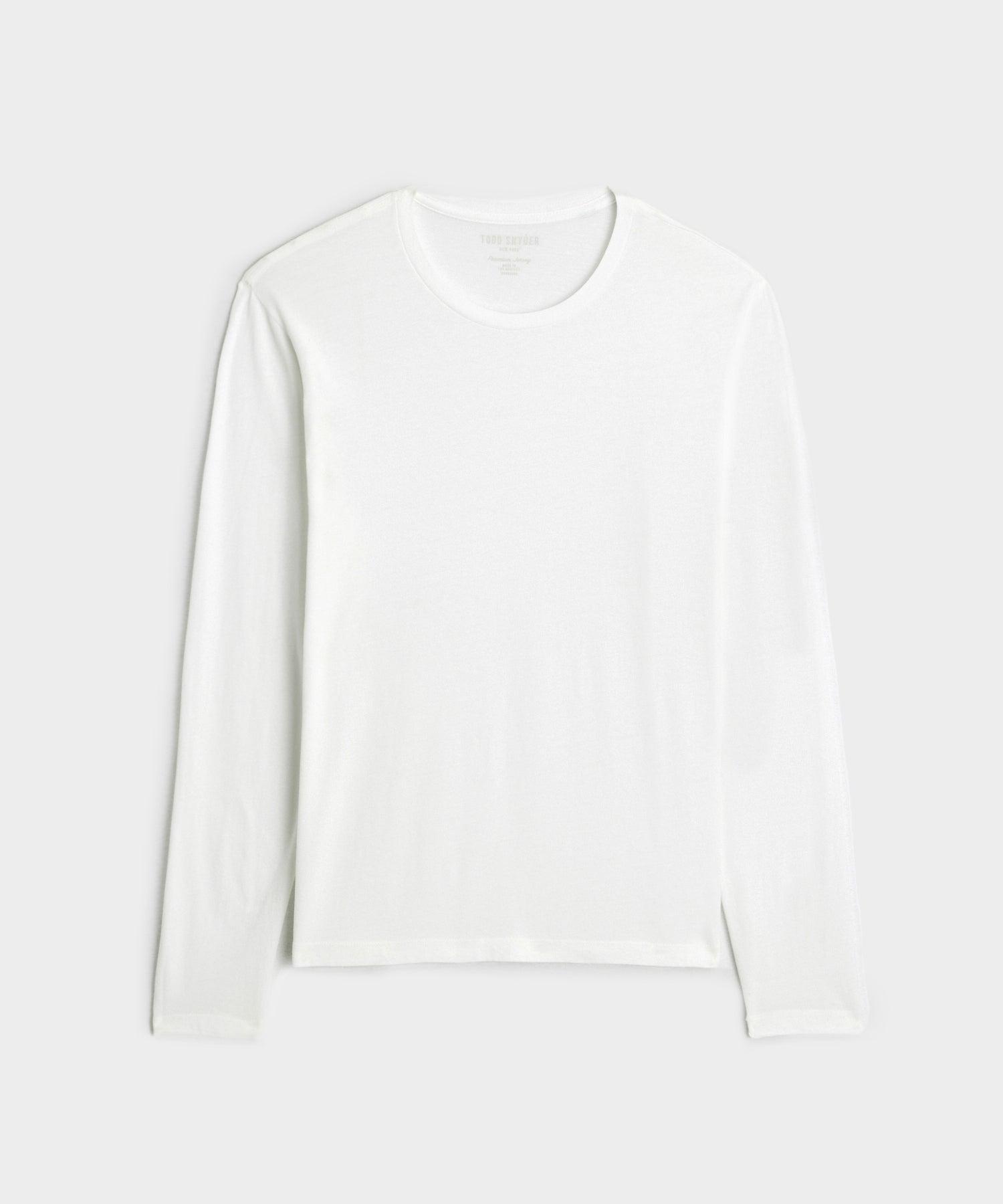 Made in L.A. Premium Jersey Long Sleeve T-Shirt in White Product Image