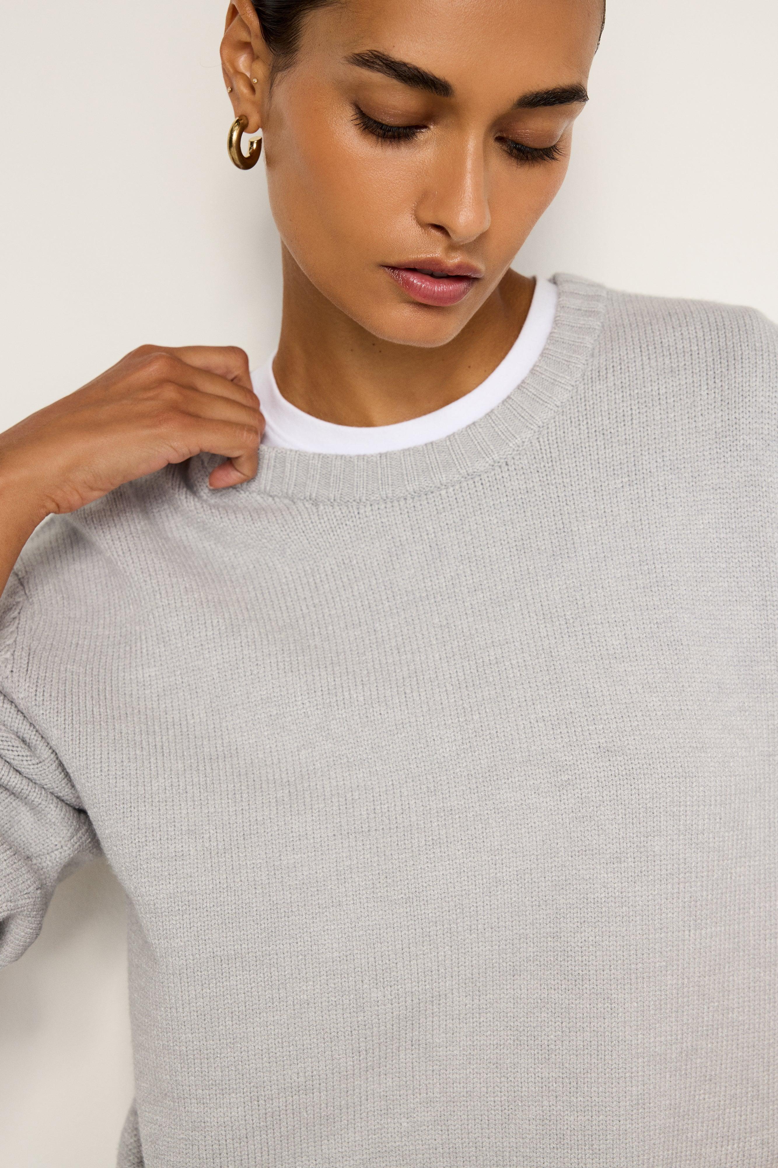 COZY CREWNECK | HEATHER GREY001 Product Image