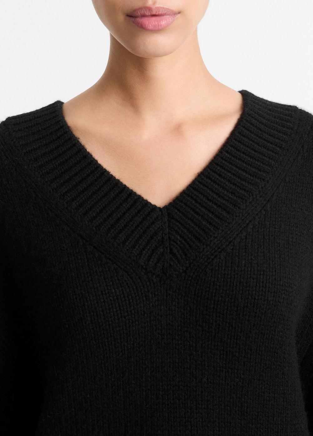 Womens Wool And Cashmere Drop-shoulder V-Neck Sweater, Heather Ceramic, Size XS Vince Product Image