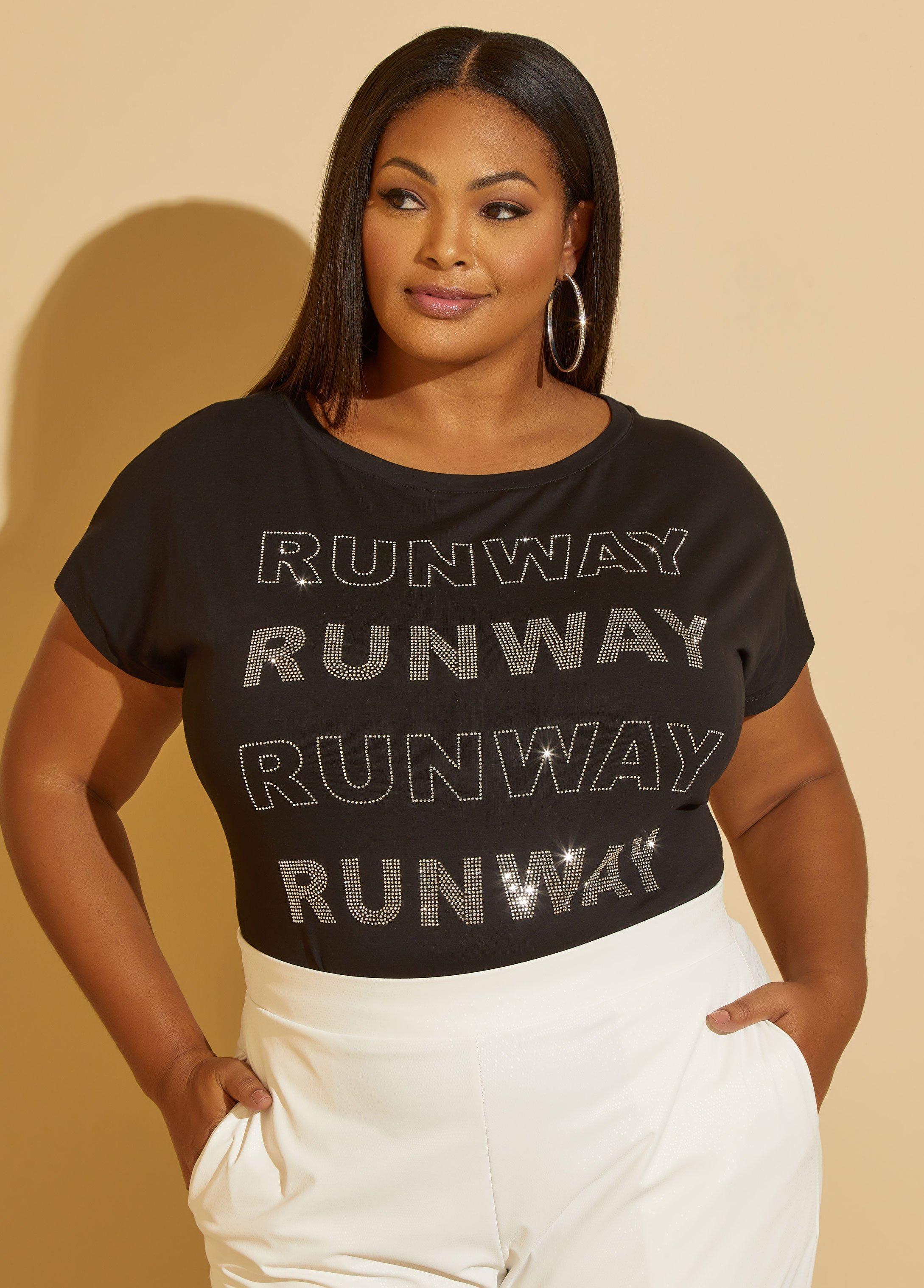 Plus Size Runway Embellished Tee Ashley Stewart Product Image