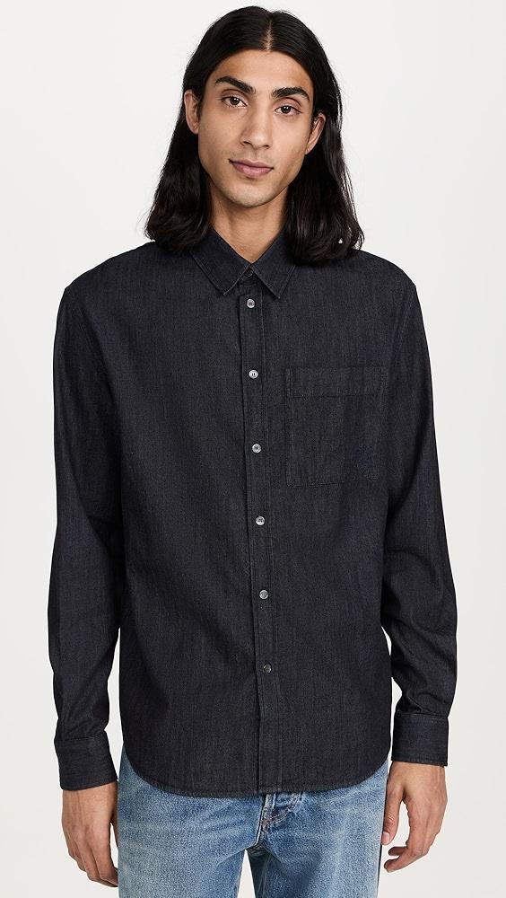 Maison Kitsune Light Denim Shirt | Shopbop Product Image