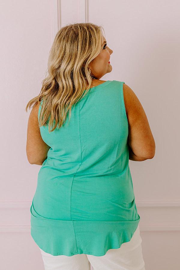 Friends For Life Shift Tank In Light Turquoise Curves Product Image